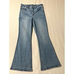 American Eagle Super High Rise Flare Jeans Women's Size 10 Light Wash